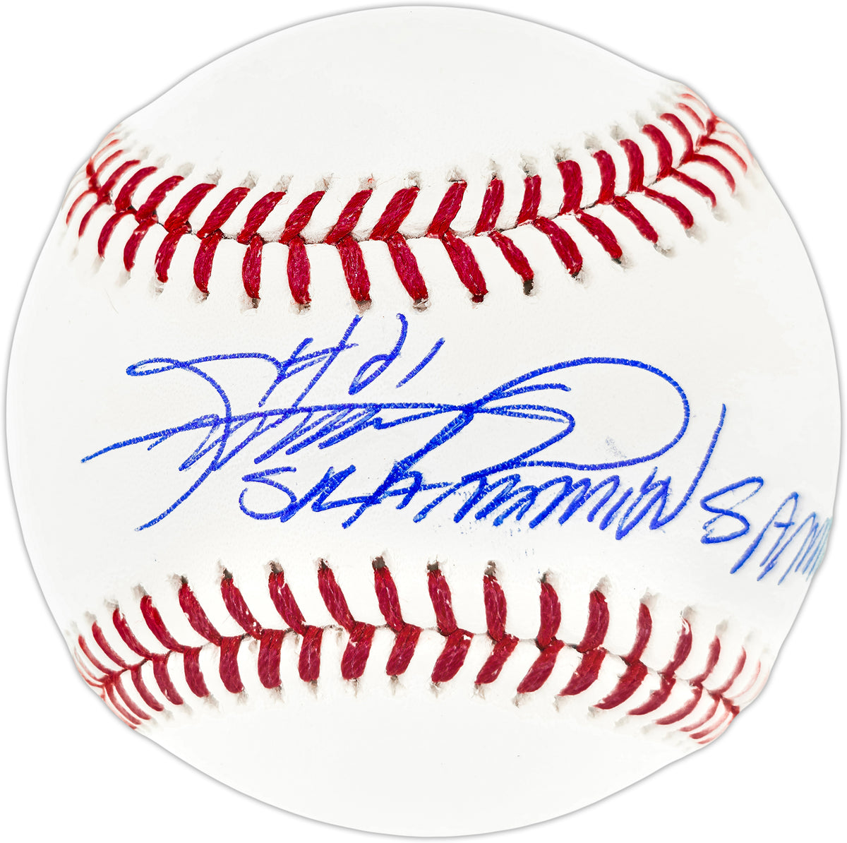 Sammy Sosa Autographed Official MLB Baseball Chicago Cubs "Slammin Sammy" Beckett BAS Witness Stock #267425