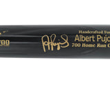 Albert Pujols Autographed Black Marucci 700 Home Run Club Engraving Baseball Bat St. Louis Cardinals Beckett BAS Witness Stock #252443