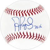 Albert Pujols Autographed Official MLB Baseball St. Louis Cardinals "703 HRs" Beckett BAS Witness Stock #252447
