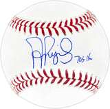 Albert Pujols Autographed Official MLB Baseball St. Louis Cardinals "703 HRs" Beckett BAS Witness Stock #252447