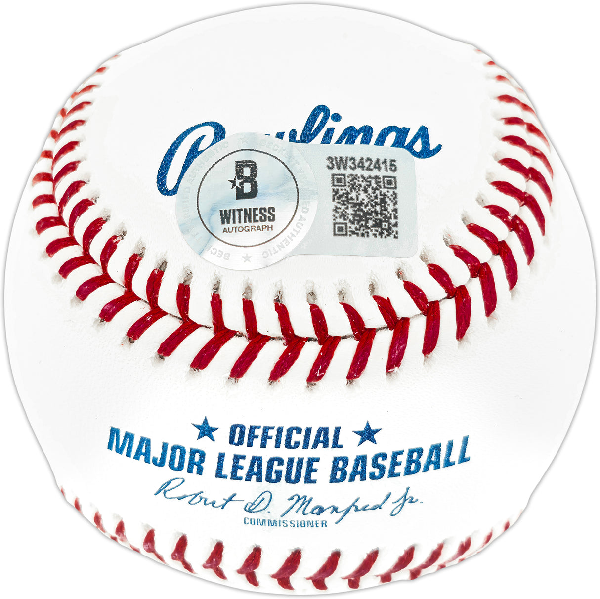 Albert Pujols Autographed Official MLB Baseball St. Louis Cardinals "01 ROY" Beckett BAS Witness Stock #252448