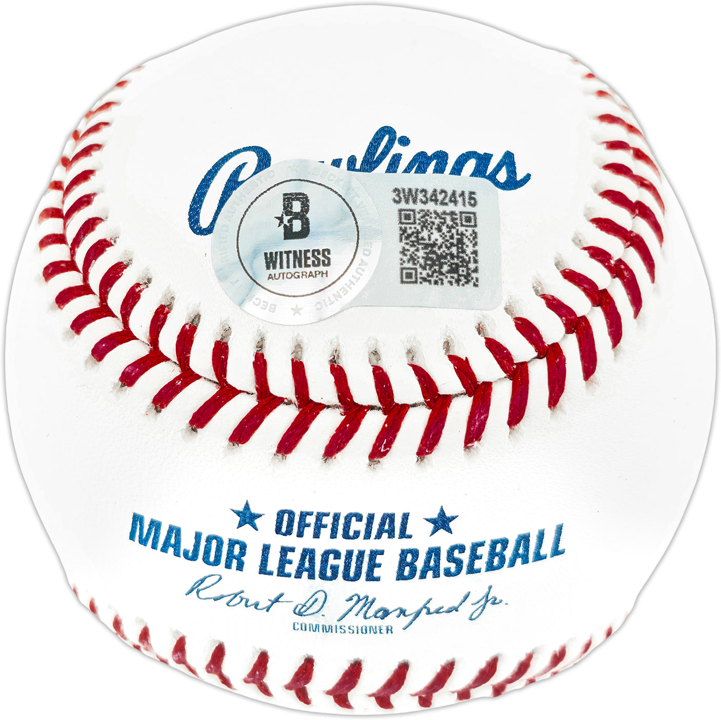 Albert Pujols Autographed Official MLB Baseball St. Louis Cardinals "01 ROY" Beckett BAS Witness Stock #252448