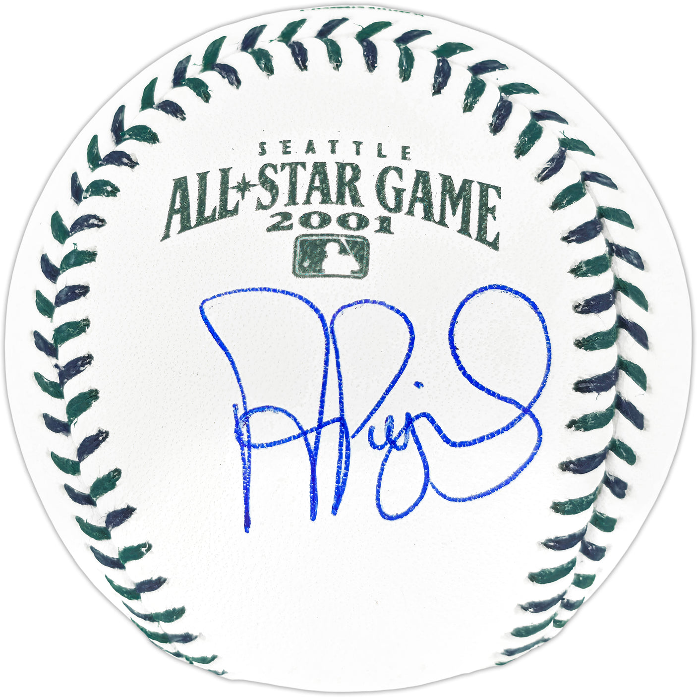 Albert Pujols Autographed Official 2001 All Star Game Logo MLB Game Baseball St. Louis Cardinals Beckett BAS Witness Stock #252449