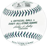 Albert Pujols Autographed Official 2001 All Star Game Logo MLB Game Baseball St. Louis Cardinals Beckett BAS Witness Stock #252449