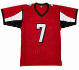 Atlanta Falcons Michael Vick Autographed Red Jersey Beckett BAS Witness Stock #267501