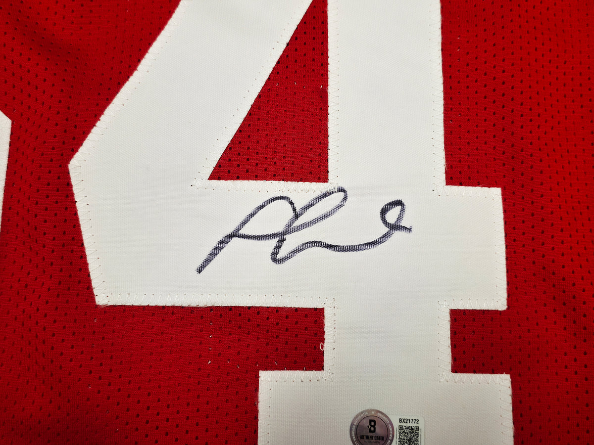 San Francisco 49ers Fred Warner Autographed Red Jersey Beckett BAS QR Stock #267461