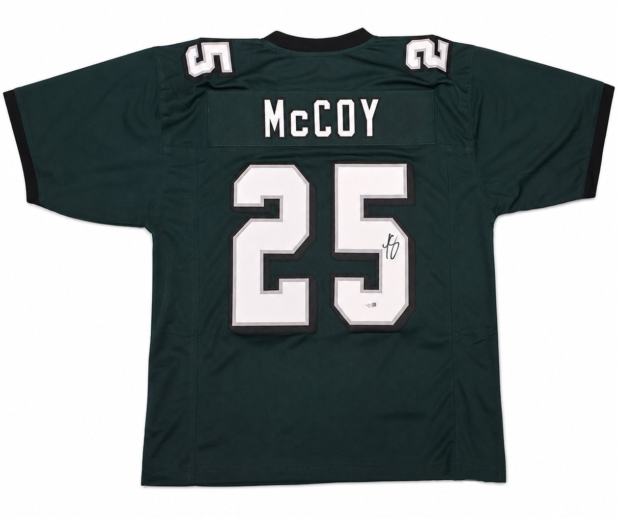 Philadelphia Eagles LeSean McCoy Autographed Green Jersey JSA Witness Stock #267436