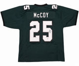 Philadelphia Eagles LeSean McCoy Autographed Green Jersey JSA Witness Stock #267436