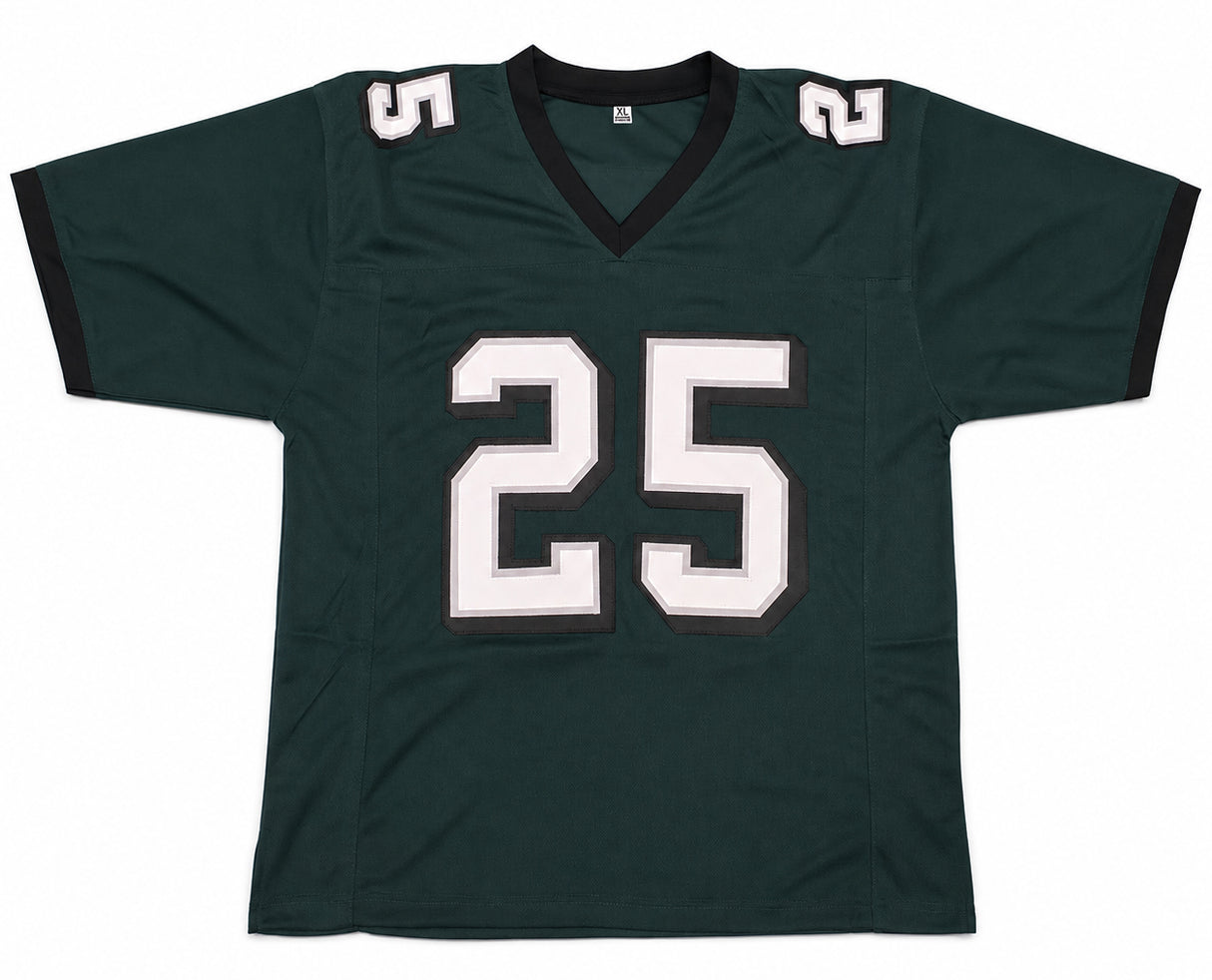 Philadelphia Eagles LeSean McCoy Autographed Green Jersey JSA Witness Stock #267436