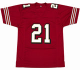 San Francisco 49ers Frank Gore Autographed Red Jersey Beckett BAS Witness Stock #267388