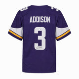 Minnesota Vikings Jordan Addison Autographed Purple Jersey Beckett BAS QR Stock #267430