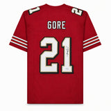 San Francisco 49ers Frank Gore Autographed Red Jersey Beckett BAS Witness Stock #267389
