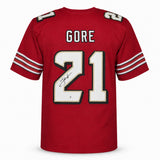 San Francisco 49ers Frank Gore Autographed Red Jersey Beckett BAS Witness Stock #267390