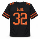 Miami Hurricanes Frank Gore Autographed Black Jersey Beckett BAS Witness Stock #267393