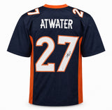 Denver Broncos Steve Atwater Autographed Blue Jersey Beckett BAS Witness Stock #267466