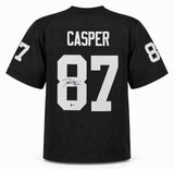Oakland Raiders Dave Casper Autographed Black Jersey "HOF 02" Beckett BAS Witness Stock #267462