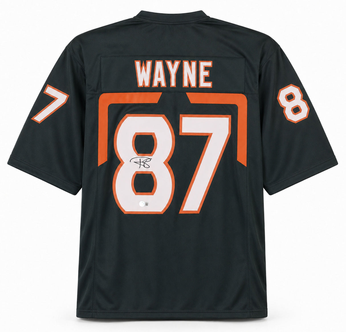 Miami Hurricanes Reggie Wayne Autographed Green Jersey Beckett BAS Witness Stock #267402