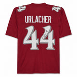 University of New Mexico Brian Urlacher Autographed Red Jersey "CHOF 17" Beckett BAS Witness Stock #267413