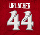 University of New Mexico Brian Urlacher Autographed Red Jersey "CHOF 17" Beckett BAS Witness Stock #267413