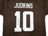 Cleveland Browns Quinshon Judkins Autographed Brown Jersey Beckett BAS Witness Stock #267395