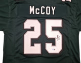 Philadelphia Eagles LeSean McCoy Autographed Green Jersey Beckett BAS Witness Stock #267437