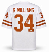 Texas Longhorns Ricky Williams Autographed White Jersey JSA Witness Stock #267382