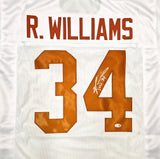 Texas Longhorns Ricky Williams Autographed White Jersey JSA Witness Stock #267382