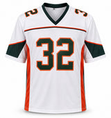 Miami Hurricanes Frank Gore Autographed White Jersey Beckett BAS Witness Stock #267392