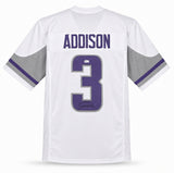 Minnesota Vikings Jordan Addison Autographed White Jersey Beckett BAS QR Stock #267434