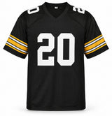 Pittsburgh Steelers Rocky Bleier Autographed Black Jersey "4x SB Champs" Beckett BAS Witness Stock #267504
