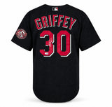 Cincinnati Reds Ken Griffey Jr. Autographed Black Authentic Mitchell & Ness Authentic BP Jersey Size 48 Beckett BAS Witness Stock #267478