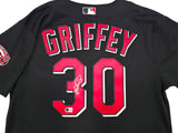 Cincinnati Reds Ken Griffey Jr. Autographed Black Authentic Mitchell & Ness Authentic BP Jersey Size 48 Beckett BAS Witness Stock #267478