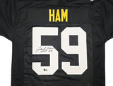 Pittsburgh Steelers Jack Ham Autographed Black Jersey "HOF 88" Beckett BAS Witness Stock #267503
