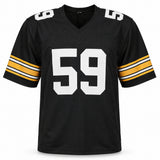 Pittsburgh Steelers Jack Ham Autographed Black Jersey "HOF 88" Beckett BAS Witness Stock #267503