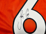 Denver Broncos Jay Cutler Autographed Orange Jersey Beckett BAS Witness Stock #267506