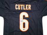 Chicago Bears Jay Cutler Autographed Blue Jersey Beckett BAS Witness Stock #267507