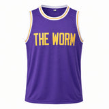 Los Angeles Lakers Dennis Rodman Autographed Purple Jersey Beckett BAS Witness Stock #267418