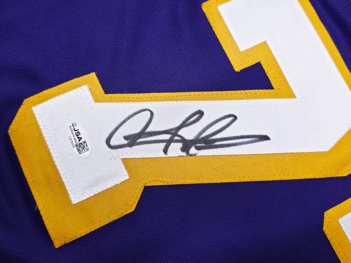 Los Angeles Lakers Dennis Rodman Autographed Purple Jersey JSA QR Stock #267417