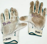 Robinson Cano Autographed White & Teal Franklin Game Used Batting Gloves Seattle Mariners PSA/DNA (Dual Signed) Stock #267638