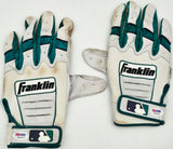 Robinson Cano Autographed White & Teal Franklin Game Used Batting Gloves Seattle Mariners PSA/DNA (Dual Signed) Stock #267638