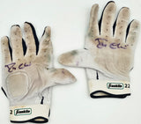 Robinson Cano Autographed White & Blue Franklin Game Used Batting Gloves Seattle Mariners PSA/DNA (Dual Signed) Stock #267639