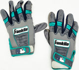 Robinson Cano Autographed Gray & Teal Franklin Game Used Batting Gloves Seattle Mariners PSA/DNA (Dual Signed) Stock #267643