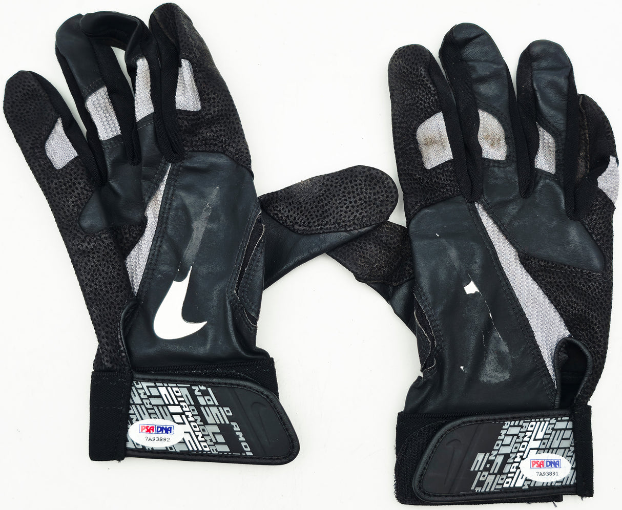 Robinson Cano Autographed Black Nike Diamond Elite Game Used Batting Gloves New York Yankees PSA/DNA (Dual Signed) Stock #267644