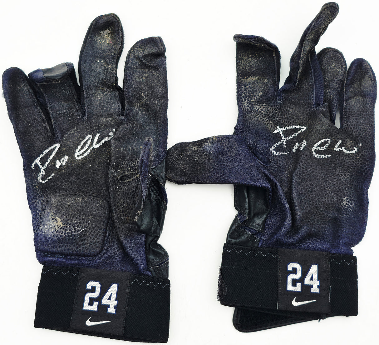 Robinson Cano Autographed Blue & Black Nike Diamond Elite Game Used Batting Gloves New York Yankees PSA/DNA (Dual Signed) Stock #267645