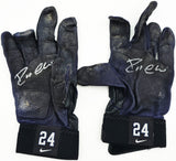 Robinson Cano Autographed Blue & Black Nike Diamond Elite Game Used Batting Gloves New York Yankees PSA/DNA (Dual Signed) Stock #267645