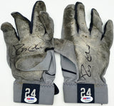 Robinson Cano Autographed Blue & Gray Nike Diamond Elite Game Used Batting Gloves New York Yankees PSA/DNA (Dual Signed) Stock #267646