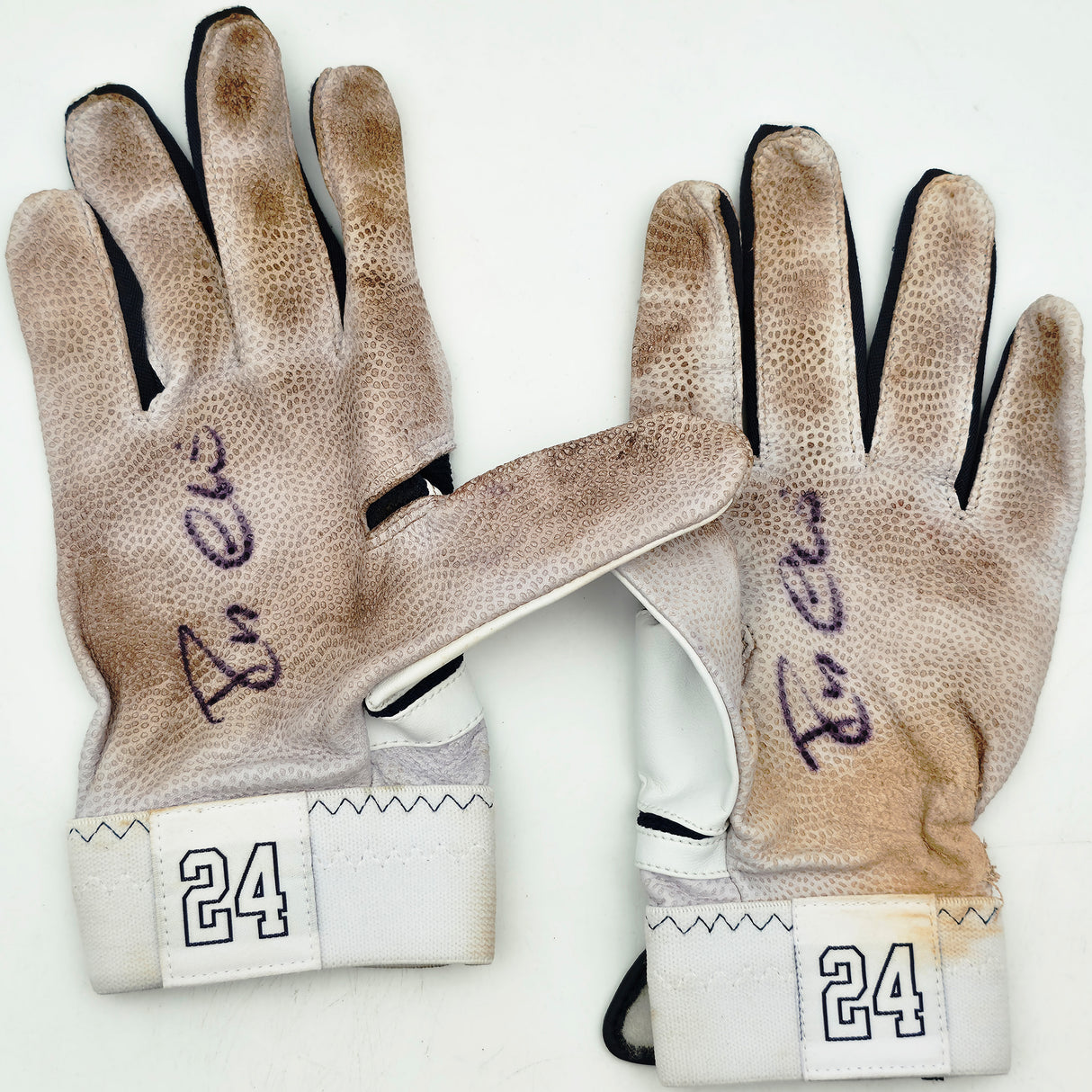Robinson Cano Autographed White Nike Diamond Elite Game Used Batting Gloves New York Yankees PSA/DNA (Dual Signed) Stock #267647
