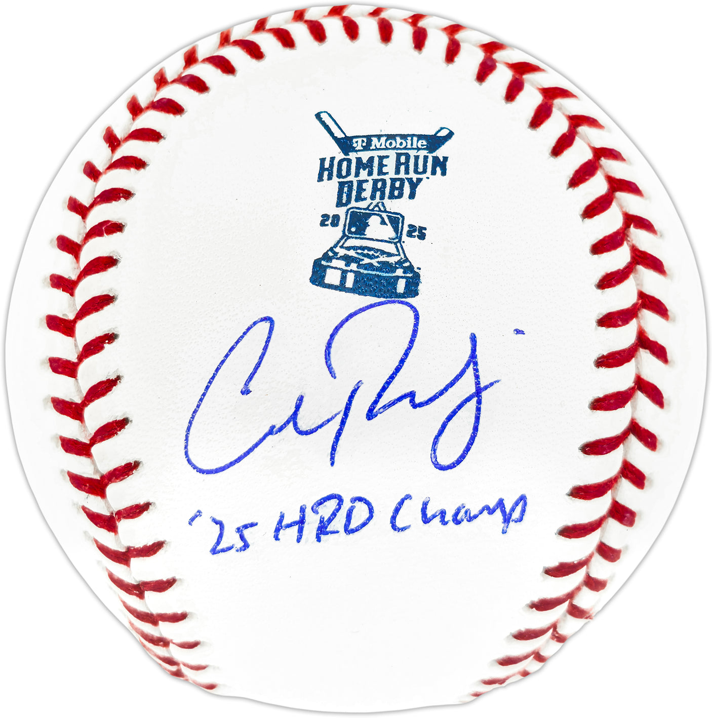 Cal Raleigh Autographed 2025 Home Run Derby HRD Logo Baseball Seattle Mariners "25 HRD Champ" Fanatics & MLB Holo Stock #253262