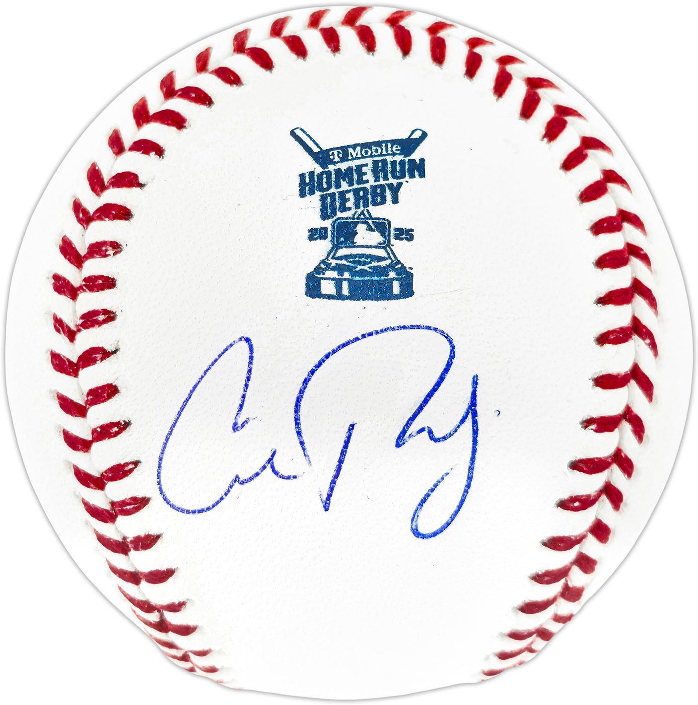 Cal Raleigh Autographed 2025 Home Run Derby HRD Logo Baseball Seattle Mariners Fanatics & MLB Holo Stock #253264