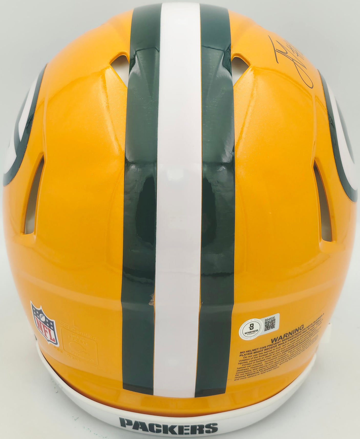 Jordan Love Autographed Green Bay Packers Yellow Full Size Authentic Speed Helmet Stock #253248